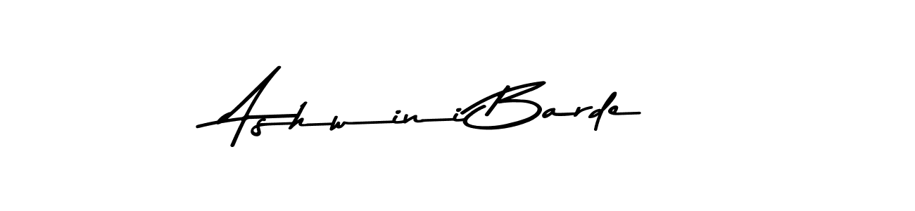 How to make Ashwini Barde name signature. Use Asem Kandis PERSONAL USE style for creating short signs online. This is the latest handwritten sign. Ashwini Barde signature style 9 images and pictures png