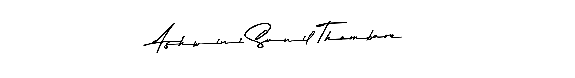 How to make Ashwini Sunil Thombare name signature. Use Asem Kandis PERSONAL USE style for creating short signs online. This is the latest handwritten sign. Ashwini Sunil Thombare signature style 9 images and pictures png