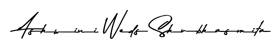 Enhance your business communications with Ashwini Weds Shubhasmita signature in Asem Kandis PERSONAL USE lettering. Clean, modern, and universally compatible. Ashwini Weds Shubhasmita signature style 9 images and pictures png