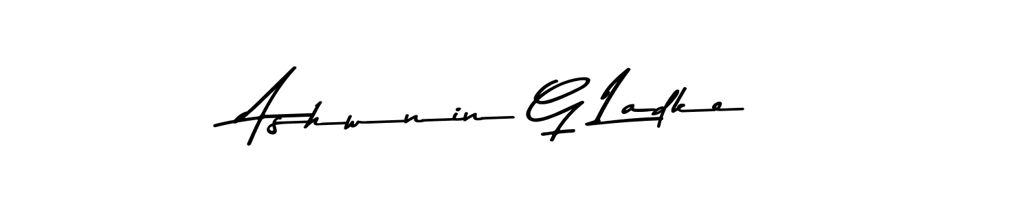 Make a beautiful signature design for name Ashwnin G Ladke. Use this online signature maker to create a handwritten signature for free. Ashwnin G Ladke signature style 9 images and pictures png