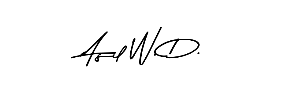 Create a beautiful signature design for name Asil W. D.. With this signature (Asem Kandis PERSONAL USE) fonts, you can make a handwritten signature for free. Asil W. D. signature style 9 images and pictures png