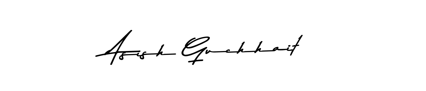 if you are searching for the best signature style for your name Asish Guchhait. so please give up your signature search. here we have designed multiple signature styles  using Asem Kandis PERSONAL USE. Asish Guchhait signature style 9 images and pictures png