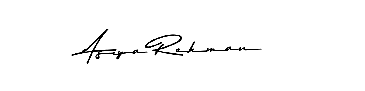 Design your own signature with our free online signature maker. With this signature software, you can create a handwritten (Asem Kandis PERSONAL USE) signature for name Asiya Rehman. Asiya Rehman signature style 9 images and pictures png