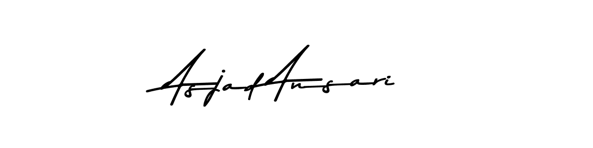 Use a signature maker to create a handwritten signature online. With this signature software, you can design (Asem Kandis PERSONAL USE) your own signature for name Asjad Ansari. Asjad Ansari signature style 9 images and pictures png