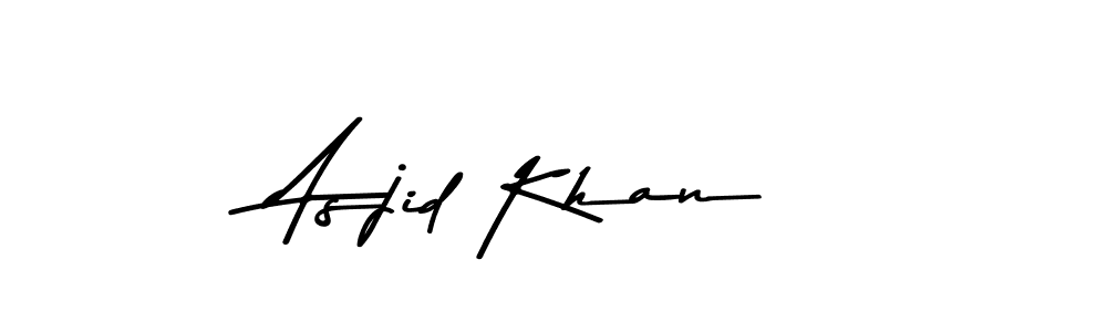 The best way (Asem Kandis PERSONAL USE) to make a short signature is to pick only two or three words in your name. The name Asjid Khan include a total of six letters. For converting this name. Asjid Khan signature style 9 images and pictures png