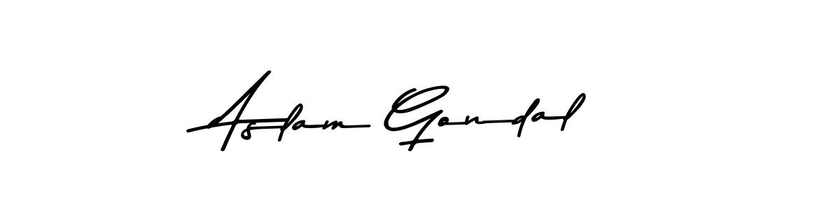 Also we have Aslam Gondal name is the best signature style. Create professional handwritten signature collection using Asem Kandis PERSONAL USE autograph style. Aslam Gondal signature style 9 images and pictures png
