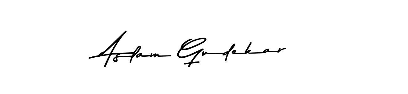 Use a signature maker to create a handwritten signature online. With this signature software, you can design (Asem Kandis PERSONAL USE) your own signature for name Aslam Gudekar. Aslam Gudekar signature style 9 images and pictures png