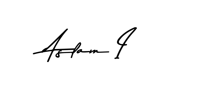 How to make Aslam I name signature. Use Asem Kandis PERSONAL USE style for creating short signs online. This is the latest handwritten sign. Aslam I signature style 9 images and pictures png