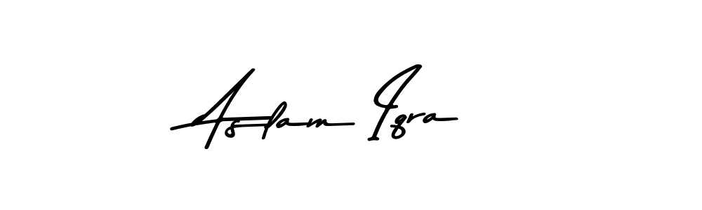 Use a signature maker to create a handwritten signature online. With this signature software, you can design (Asem Kandis PERSONAL USE) your own signature for name Aslam Iqra. Aslam Iqra signature style 9 images and pictures png