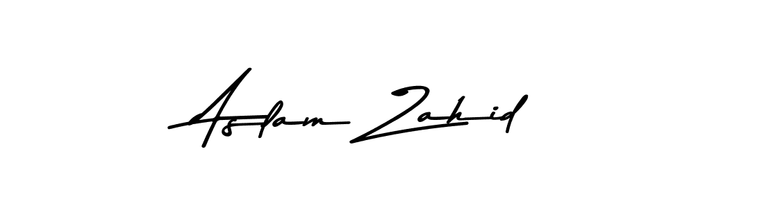 Design your own signature with our free online signature maker. With this signature software, you can create a handwritten (Asem Kandis PERSONAL USE) signature for name Aslam Zahid. Aslam Zahid signature style 9 images and pictures png