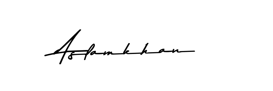 You can use this online signature creator to create a handwritten signature for the name Aslamkhan. This is the best online autograph maker. Aslamkhan signature style 9 images and pictures png