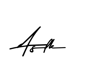 How to make Aslk name signature. Use Asem Kandis PERSONAL USE style for creating short signs online. This is the latest handwritten sign. Aslk signature style 9 images and pictures png