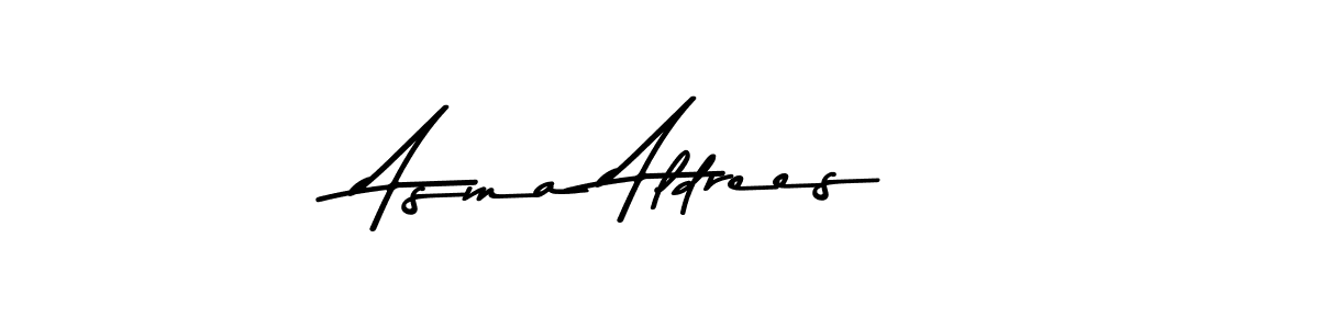 Design your own signature with our free online signature maker. With this signature software, you can create a handwritten (Asem Kandis PERSONAL USE) signature for name Asma Aldrees. Asma Aldrees signature style 9 images and pictures png