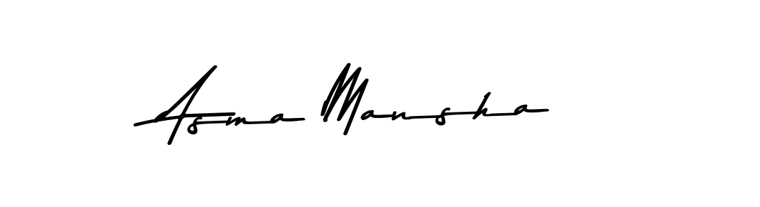 Use a signature maker to create a handwritten signature online. With this signature software, you can design (Asem Kandis PERSONAL USE) your own signature for name Asma Mansha. Asma Mansha signature style 9 images and pictures png