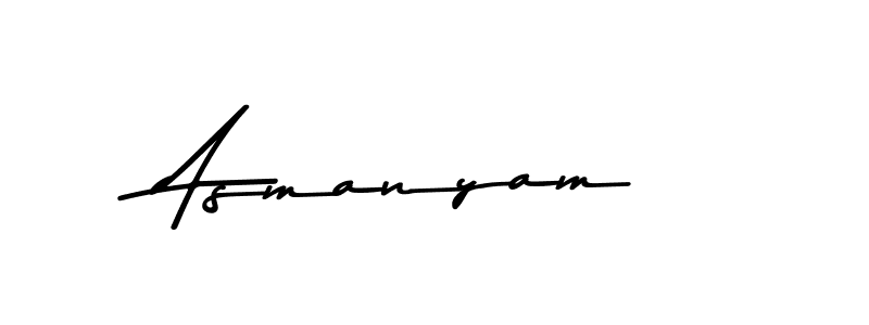 How to make Asmanyam signature? Asem Kandis PERSONAL USE is a professional autograph style. Create handwritten signature for Asmanyam name. Asmanyam signature style 9 images and pictures png