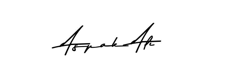 Make a beautiful signature design for name Aspak Ali. Use this online signature maker to create a handwritten signature for free. Aspak Ali signature style 9 images and pictures png
