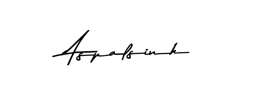How to make Aspalsinh name signature. Use Asem Kandis PERSONAL USE style for creating short signs online. This is the latest handwritten sign. Aspalsinh signature style 9 images and pictures png