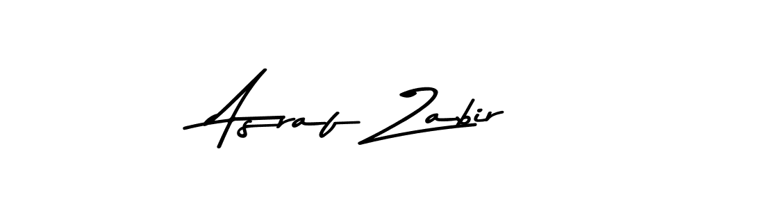 How to make Asraf Zabir name signature. Use Asem Kandis PERSONAL USE style for creating short signs online. This is the latest handwritten sign. Asraf Zabir signature style 9 images and pictures png