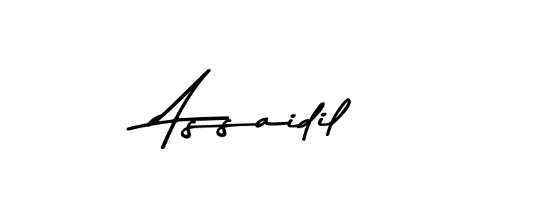 How to make Assaidil name signature. Use Asem Kandis PERSONAL USE style for creating short signs online. This is the latest handwritten sign. Assaidil signature style 9 images and pictures png