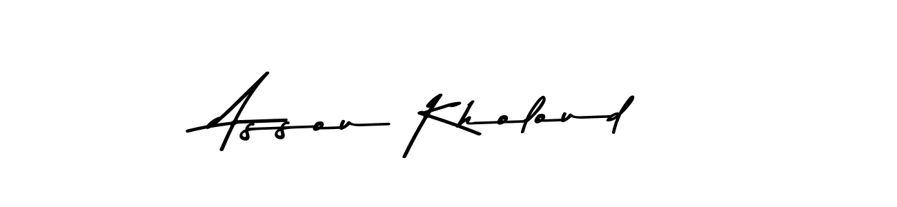 Use a signature maker to create a handwritten signature online. With this signature software, you can design (Asem Kandis PERSONAL USE) your own signature for name Assou Kholoud. Assou Kholoud signature style 9 images and pictures png
