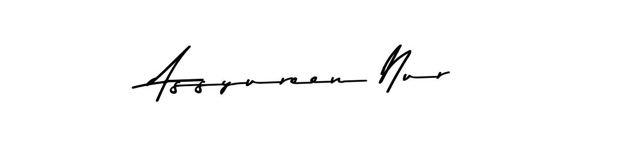 Asem Kandis PERSONAL USE is a professional signature style that is perfect for those who want to add a touch of class to their signature. It is also a great choice for those who want to make their signature more unique. Get Assyureen Nur name to fancy signature for free. Assyureen Nur signature style 9 images and pictures png
