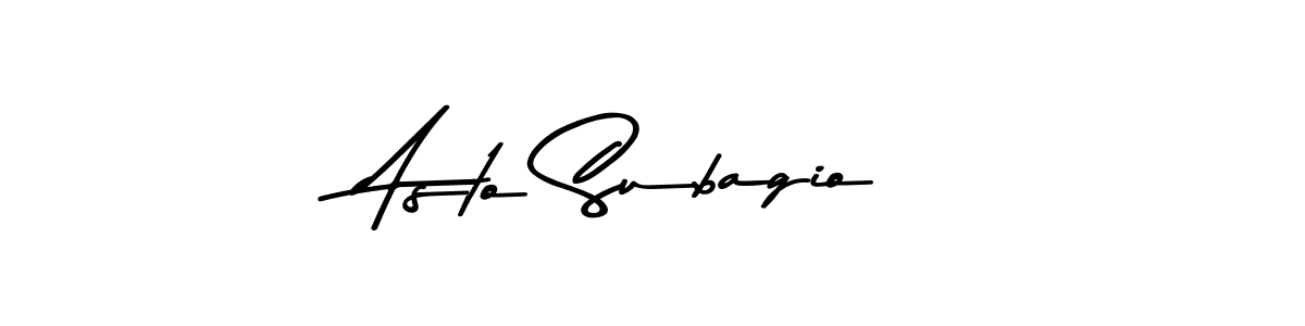 Similarly Asem Kandis PERSONAL USE is the best handwritten signature design. Signature creator online .You can use it as an online autograph creator for name Asto Subagio. Asto Subagio signature style 9 images and pictures png