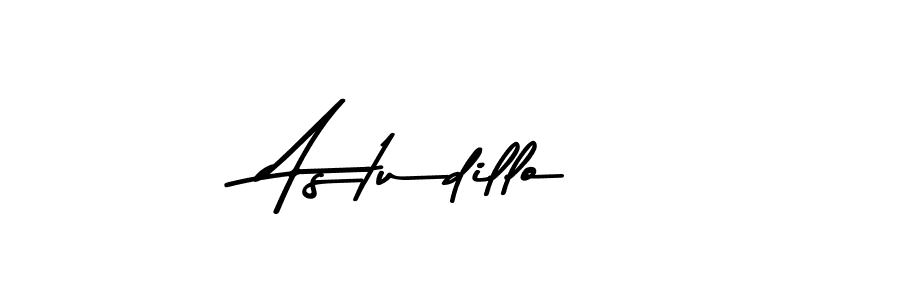 Make a beautiful signature design for name Astudillo. With this signature (Asem Kandis PERSONAL USE) style, you can create a handwritten signature for free. Astudillo signature style 9 images and pictures png