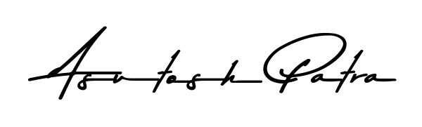 Get an exclusive digital autograph for Asutosh Patra. The Asem Kandis PERSONAL USE typeface captures the charm of real penmanship on paper. Asutosh Patra signature style 9 images and pictures png