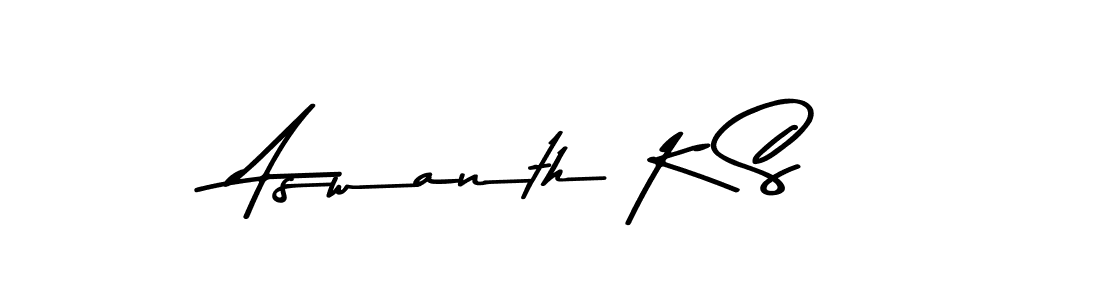 Use a signature maker to create a handwritten signature online. With this signature software, you can design (Asem Kandis PERSONAL USE) your own signature for name Aswanth K S. Aswanth K S signature style 9 images and pictures png