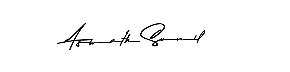 Make a beautiful signature design for name Aswath Sunil. Use this online signature maker to create a handwritten signature for free. Aswath Sunil signature style 9 images and pictures png