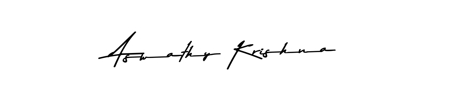 Create a beautiful signature design for name Aswathy Krishna. With this signature (Asem Kandis PERSONAL USE) fonts, you can make a handwritten signature for free. Aswathy Krishna signature style 9 images and pictures png