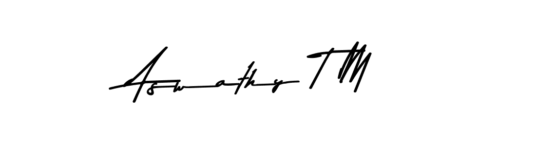 Use a signature maker to create a handwritten signature online. With this signature software, you can design (Asem Kandis PERSONAL USE) your own signature for name Aswathy T M. Aswathy T M signature style 9 images and pictures png