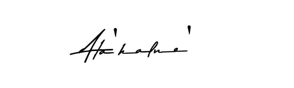 The best way (Asem Kandis PERSONAL USE) to make a short signature is to pick only two or three words in your name. The name Ata'halne' include a total of six letters. For converting this name. Ata'halne' signature style 9 images and pictures png