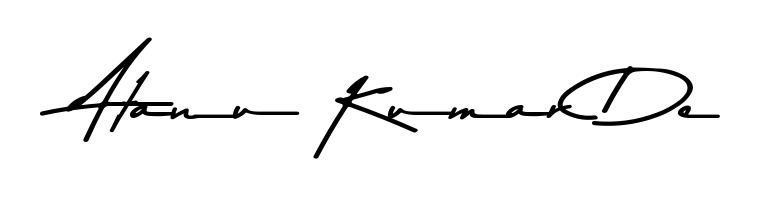 The Asem Kandis PERSONAL USE font gives name Atanu Kumar De a signature that looks effortless yet distinguished. Download high-res PNG instantly. Atanu Kumar De signature style 9 images and pictures png