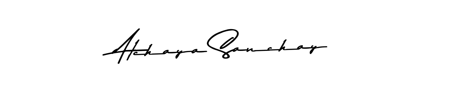 The best way (Asem Kandis PERSONAL USE) to make a short signature is to pick only two or three words in your name. The name Atchaya Sanchay include a total of six letters. For converting this name. Atchaya Sanchay signature style 9 images and pictures png