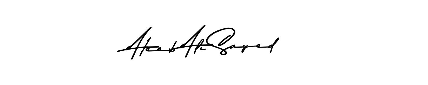 Create a beautiful signature design for name Ateeb Ali Sayed. With this signature (Asem Kandis PERSONAL USE) fonts, you can make a handwritten signature for free. Ateeb Ali Sayed signature style 9 images and pictures png