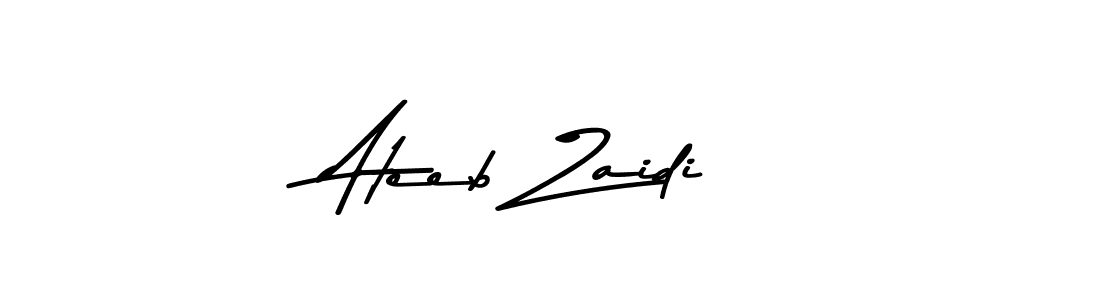 Design your own signature with our free online signature maker. With this signature software, you can create a handwritten (Asem Kandis PERSONAL USE) signature for name Ateeb Zaidi. Ateeb Zaidi signature style 9 images and pictures png