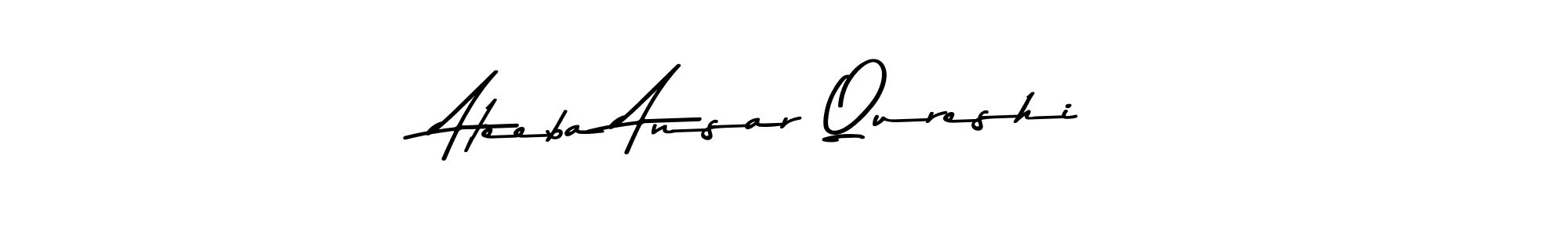 How to make Ateeba Ansar Qureshi name signature. Use Asem Kandis PERSONAL USE style for creating short signs online. This is the latest handwritten sign. Ateeba Ansar Qureshi signature style 9 images and pictures png
