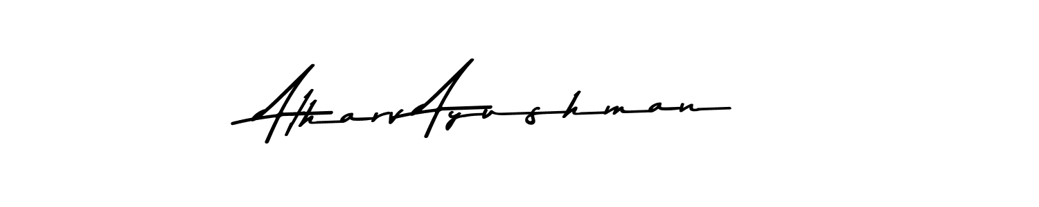 Create a beautiful signature design for name Atharv Ayushman. With this signature (Asem Kandis PERSONAL USE) fonts, you can make a handwritten signature for free. Atharv Ayushman signature style 9 images and pictures png