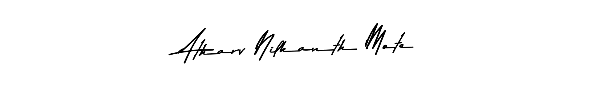 Atharv Nilkanth Mote stylish signature style. Best Handwritten Sign (Asem Kandis PERSONAL USE) for my name. Handwritten Signature Collection Ideas for my name Atharv Nilkanth Mote. Atharv Nilkanth Mote signature style 9 images and pictures png