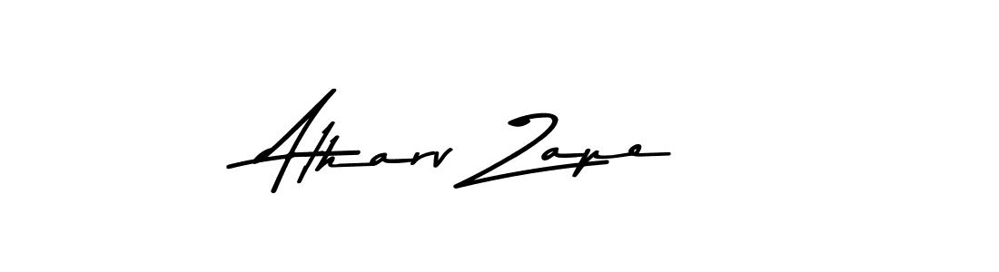How to make Atharv Zape name signature. Use Asem Kandis PERSONAL USE style for creating short signs online. This is the latest handwritten sign. Atharv Zape signature style 9 images and pictures png