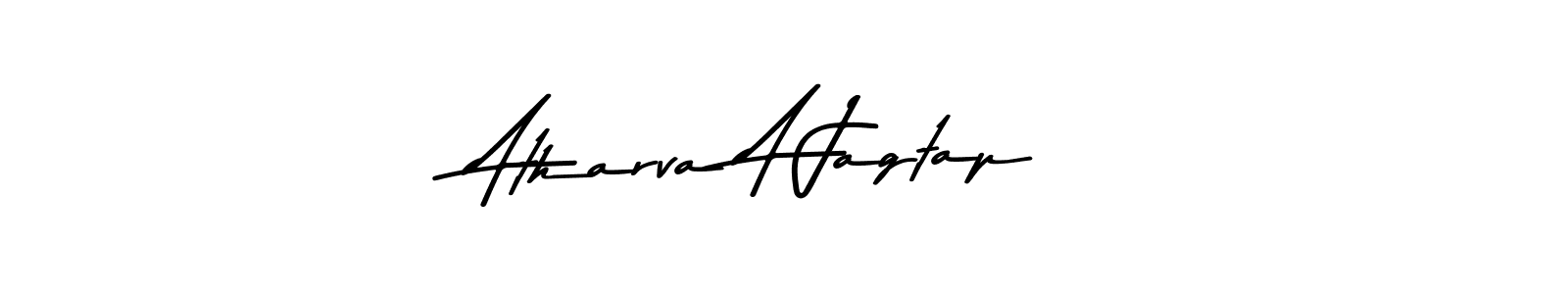 The best way (Asem Kandis PERSONAL USE) to make a short signature is to pick only two or three words in your name. The name Atharva A Jagtap include a total of six letters. For converting this name. Atharva A Jagtap signature style 9 images and pictures png