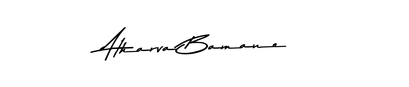 The best way (Asem Kandis PERSONAL USE) to make a short signature is to pick only two or three words in your name. The name Atharva Bamane include a total of six letters. For converting this name. Atharva Bamane signature style 9 images and pictures png