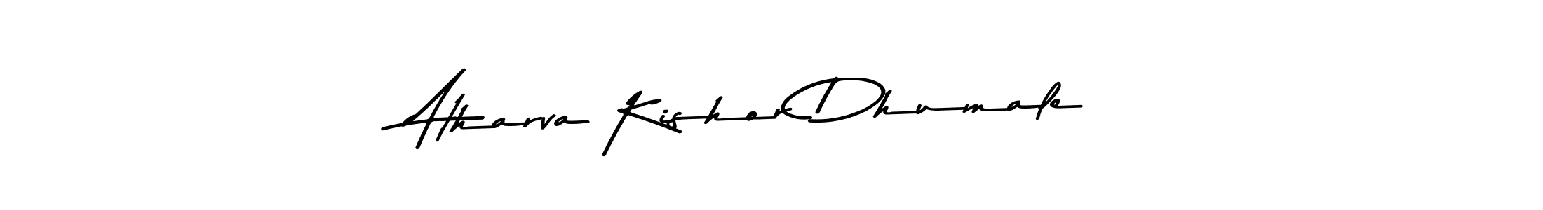 How to make Atharva Kishor Dhumale name signature. Use Asem Kandis PERSONAL USE style for creating short signs online. This is the latest handwritten sign. Atharva Kishor Dhumale signature style 9 images and pictures png