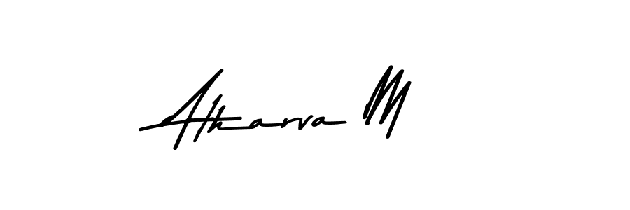 Atharva M stylish signature style. Best Handwritten Sign (Asem Kandis PERSONAL USE) for my name. Handwritten Signature Collection Ideas for my name Atharva M. Atharva M signature style 9 images and pictures png