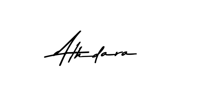 How to make Athdara name signature. Use Asem Kandis PERSONAL USE style for creating short signs online. This is the latest handwritten sign. Athdara signature style 9 images and pictures png