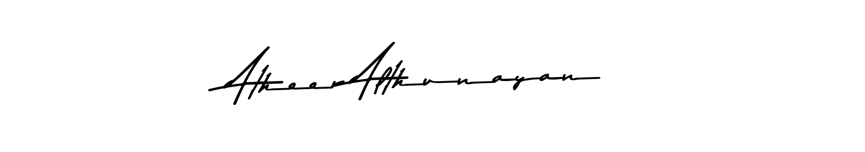 Atheer Althunayan stylish signature style. Best Handwritten Sign (Asem Kandis PERSONAL USE) for my name. Handwritten Signature Collection Ideas for my name Atheer Althunayan. Atheer Althunayan signature style 9 images and pictures png