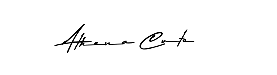 Make a beautiful signature design for name Athena Cute. With this signature (Asem Kandis PERSONAL USE) style, you can create a handwritten signature for free. Athena Cute signature style 9 images and pictures png