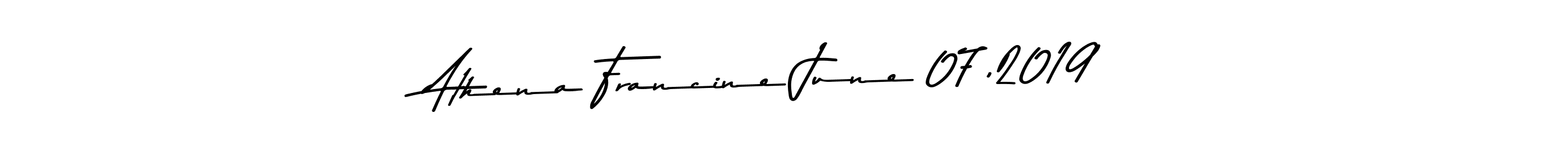 Make a short Athena Francine June 07,2019 signature style. Manage your documents anywhere anytime using Asem Kandis PERSONAL USE. Create and add eSignatures, submit forms, share and send files easily. Athena Francine June 07,2019 signature style 9 images and pictures png