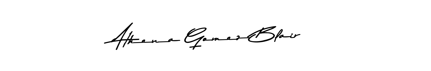 How to make Athena Gomez Blair name signature. Use Asem Kandis PERSONAL USE style for creating short signs online. This is the latest handwritten sign. Athena Gomez Blair signature style 9 images and pictures png